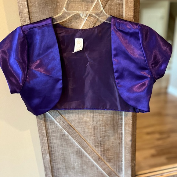 Purple Cropped Jacket Lightweight Lily Kids Girls 14 Top Glam - Picture 6 of 6